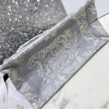 Dior 2026 Book Tote Bag 26.5cm Grey Canvas