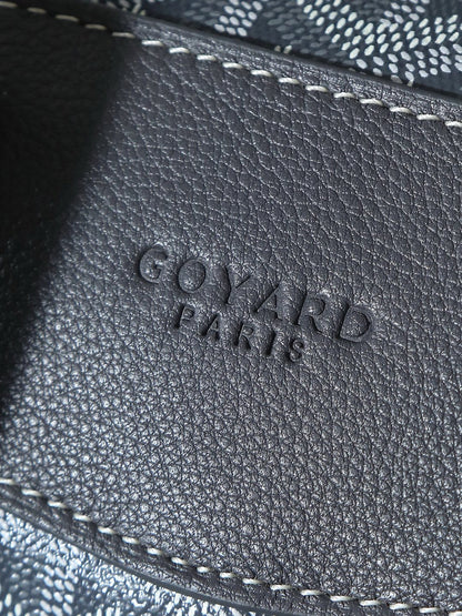 Goyard 2026 Cisalpin Backpack 43cm Grey Black Goyardine Canvas