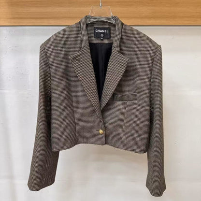 Chanel 2026 Jacket Taupe mix Black Wool
