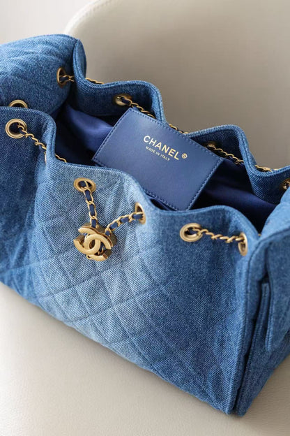 Chanel 2026 Hobo Bag 30cm Blue Denim
