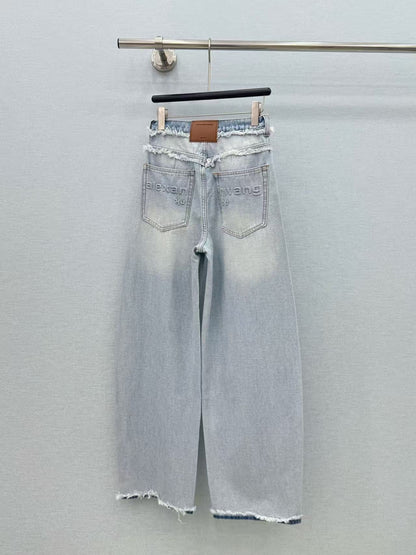 Alexander Wang 2026 Inverted Blow Up Jeans Blue Cotton