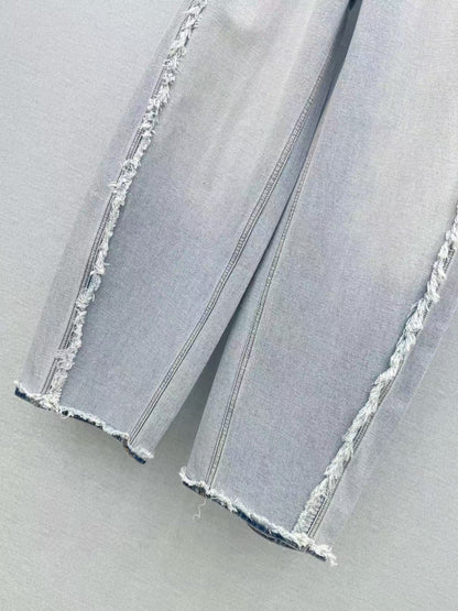 Alexander Wang 2026 Inverted Blow Up Jeans Blue Cotton