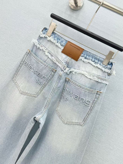Alexander Wang 2026 Inverted Blow Up Jeans Blue Cotton