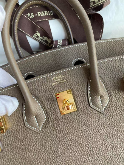 Hermes 2026 Birkin 25cm Etoupe Togo Leather Best Version