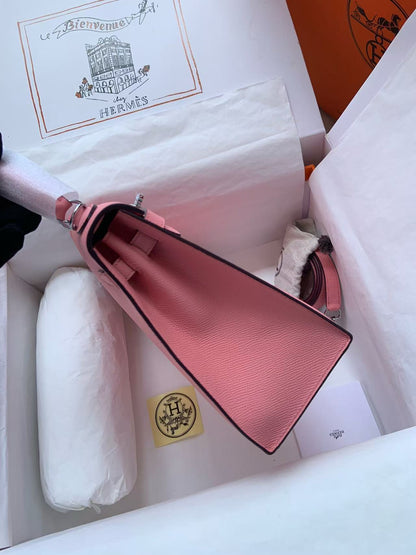 Hermes 2026 Kelly Bag 28cm Rose Confetti Epsom Leather