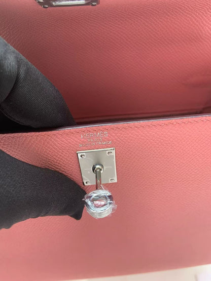 Hermes 2026 Kelly Bag 28cm Rose Confetti Epsom Leather