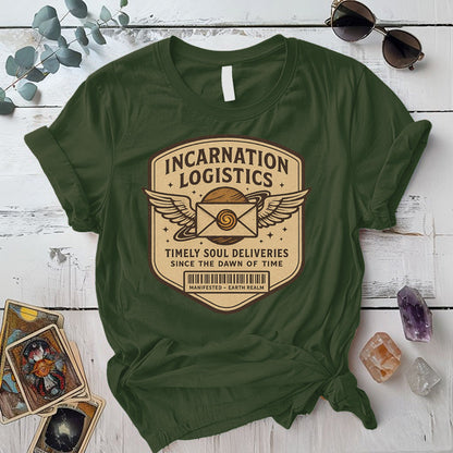 Incarnation Logistics T-Shirt Mockup Military Green