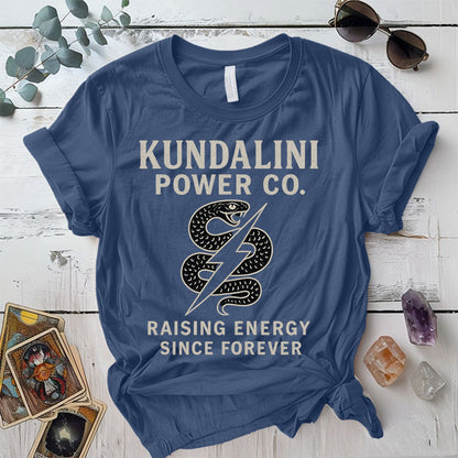 Kundalini Energy T-Shirt Mockup Indigo Blue
