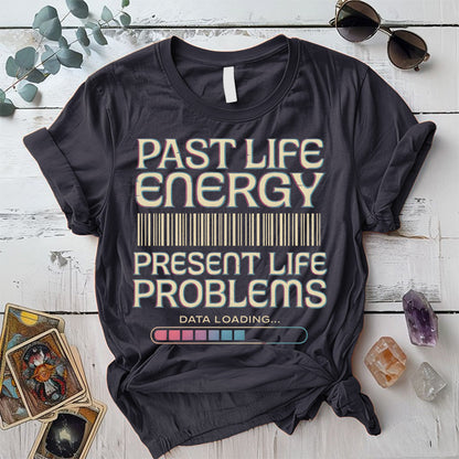 Past Life Energy T-Shirt Mockup Dark Heather Grey