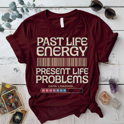 Past Life Energy T-Shirt Mockup Maroon