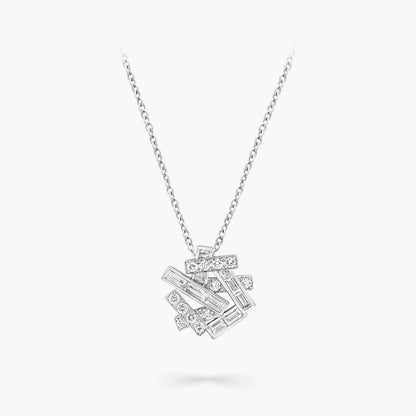 THREADS SILVER DIAMOND NECKLACE
