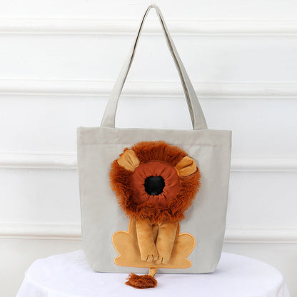 SOFTY - Sac de transport créatif avec tête de Lion pour chat
