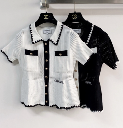 Chanel 2026 Short - sleeved Cardigan Sweater Wool 166812