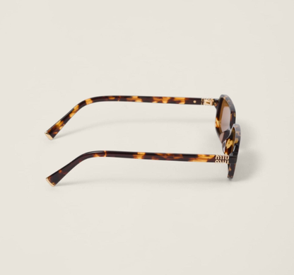Miu Miu Regard Sunglassess Brown Acetate