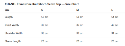 Chanel 2026 Rhinestone Knit Short-Sleeve Top Wool 330929