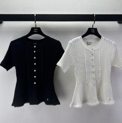 Chanel 2026 Short-sleeve Top Cotton 395474