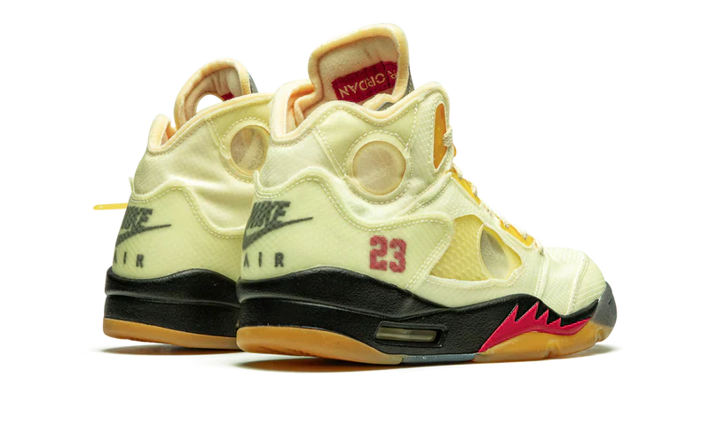 Nike Air Jordan 5 Retro Light Yellow Black Suede