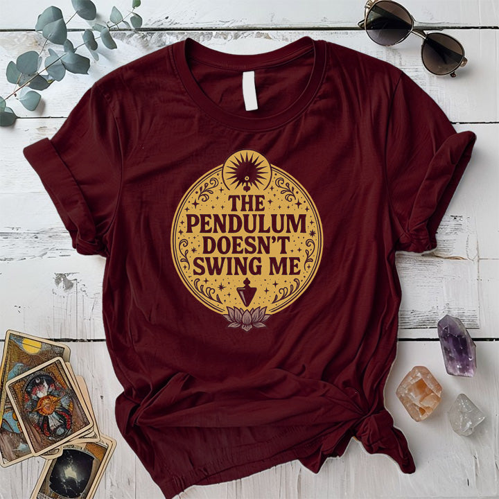 Pendulum Doesnt Swing Me T-Shirt Mockup black