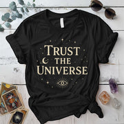 Trust The Universe T-Shirt Mockup Black