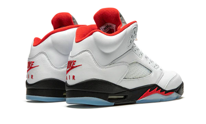 Nike Air Jordan 5 Retro Ivory Red Suede Leather