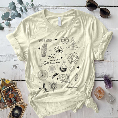 Wander Within T-Shirt Mockup Dark Heather Grey