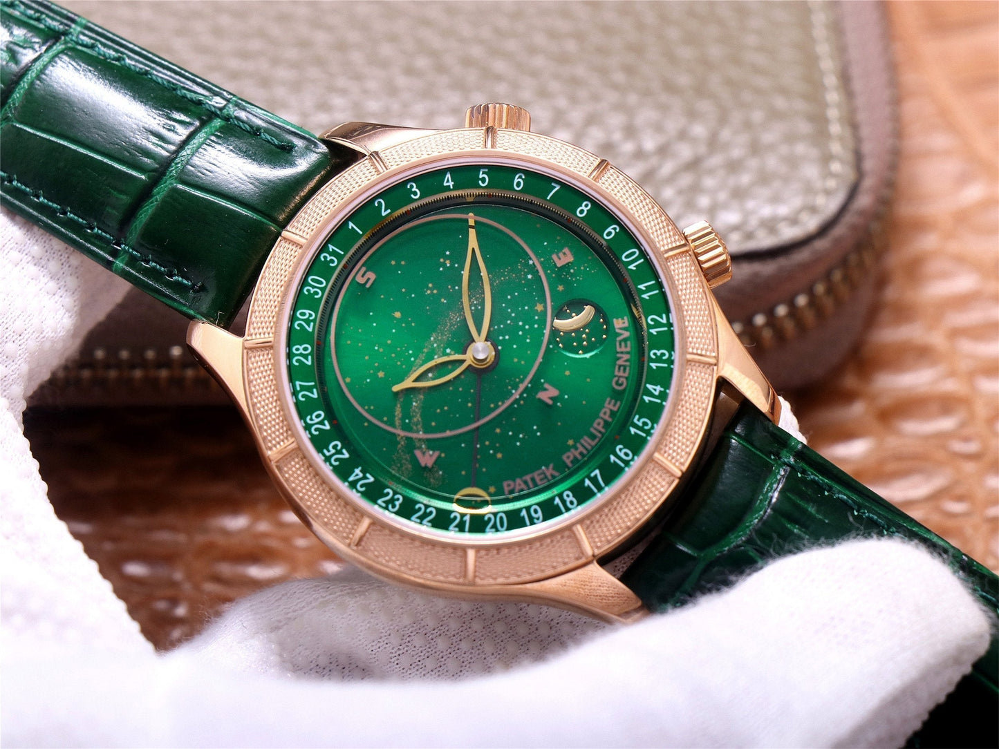 PATEK CELESTIAL GRAND COMPLICATIONS ROSE GOLD GREEN DIAL
