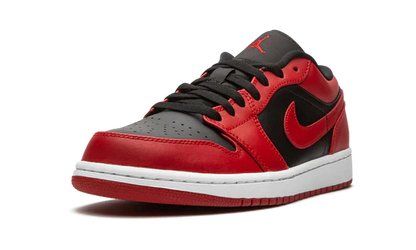 Nike Air Jordan 1 Low Bred Toe Red Black Leather