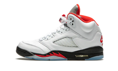 Nike Air Jordan 5 Retro Ivory Red Suede Leather