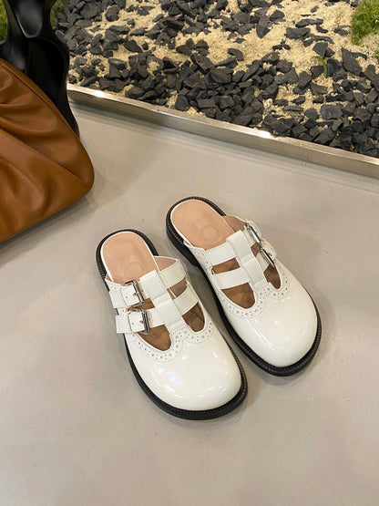 Loewe Campo Mary Jane Mule Multicolor Cowhide