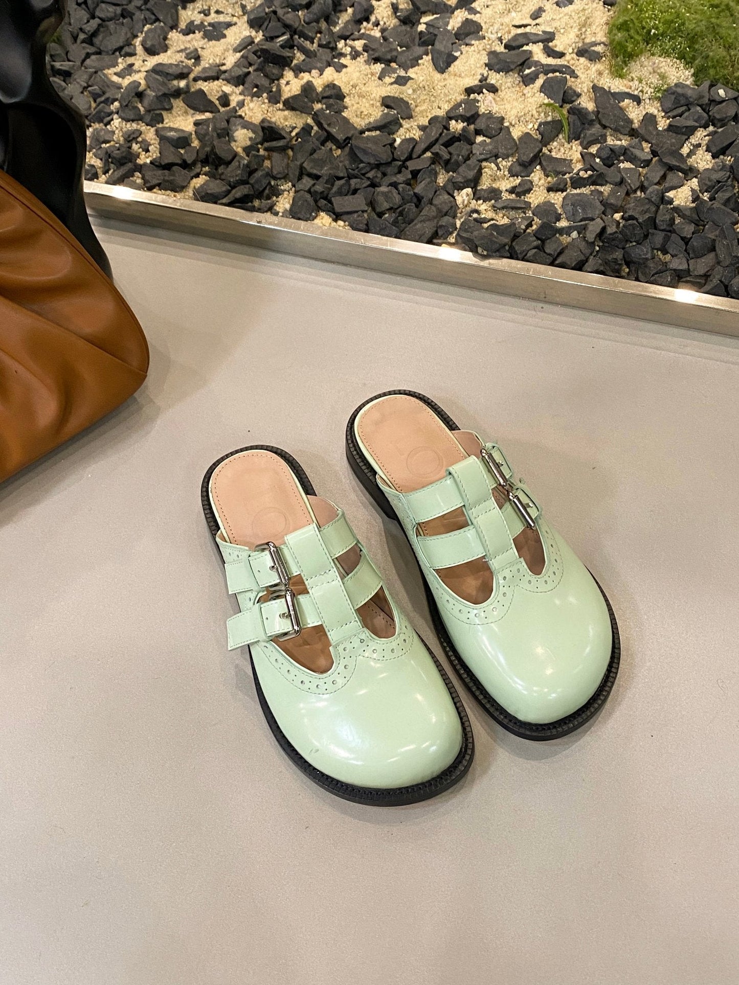 Loewe Campo Mary Jane Mule Multicolor Cowhide