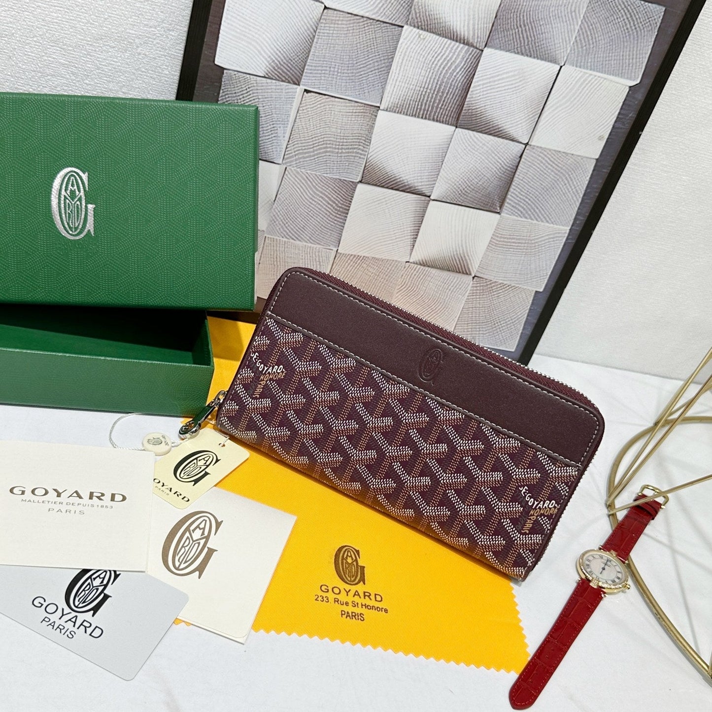Goyard 2026 Mattignon Large Wallet 20cm Cowhide Canvas 138392