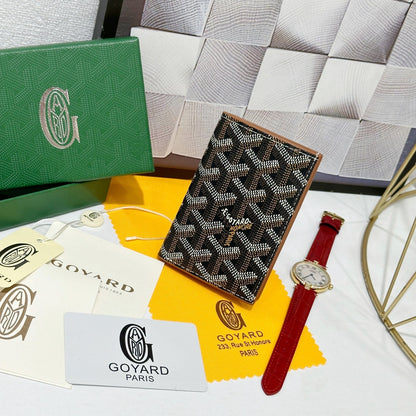Goyard 2026 Saint-Pierre Card Wallet 11cm Cowhide Canvas 138416