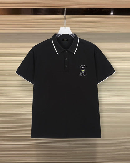 Fendi 2026 Men's Short-Sleeve Polo Shirt Cotton Polyester Fiber 740551