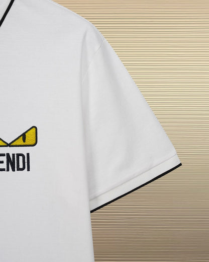 Fendi 2026 Men's Short-Sleeve Polo Shirt Cotton Polyester Fiber 740511