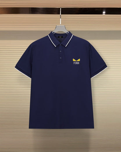 Fendi 2026 Men's Short-Sleeve Polo Shirt Cotton Polyester Fiber 740511