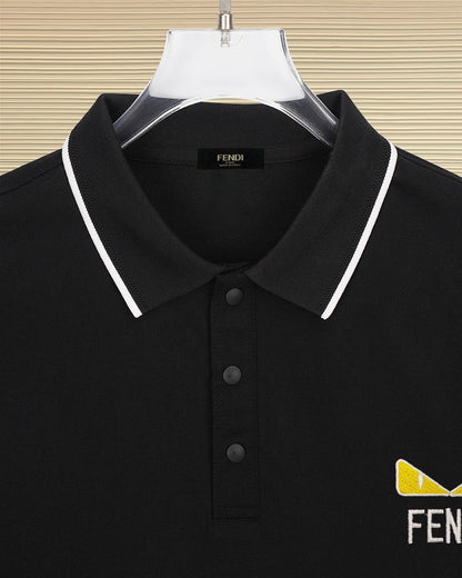 Fendi 2026 Men's Short-Sleeve Polo Shirt Cotton Polyester Fiber 740511