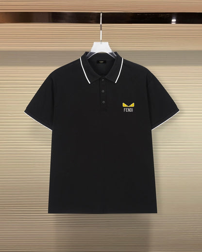 Fendi 2026 Men's Short-Sleeve Polo Shirt Cotton Polyester Fiber 740511