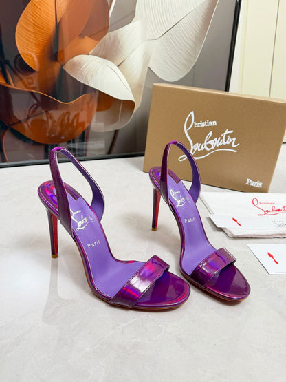 Christian Louboutin Loubi Queen Sandal Patent Leather 838983