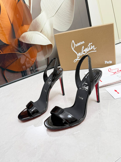 Christian Louboutin Loubi Queen Sandal Patent Leather 838983