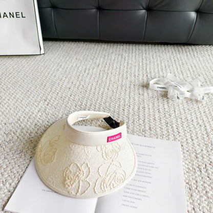Chanel Sun Hat With Embroidered Rose 299905