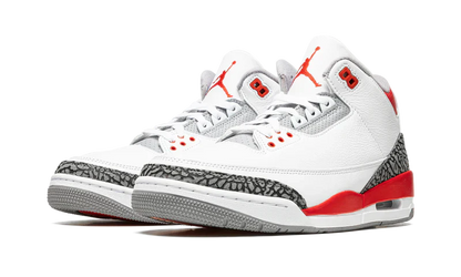 Nike Air Jordan 3 Fire Red White Gray Cowhide
