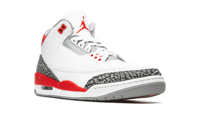 Nike Air Jordan 3 Fire Red White Gray Cowhide