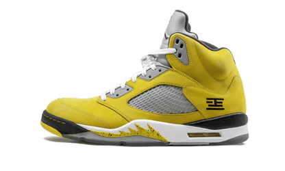 Nike Air Jordan 5 Bright Yellow Suede Mesh