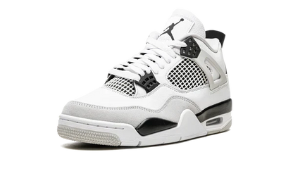 Nike Air Jordan 4 White Gray Black Suede Leather