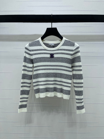 CC 25 Striped Sweater Polyester Fabric 296116
