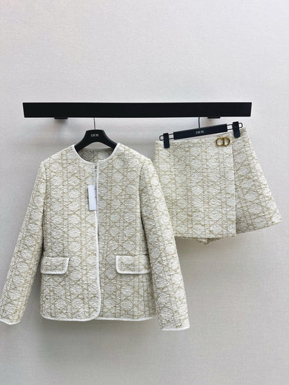 CD 25 Striped Button-Down Crew Neck Set 261599