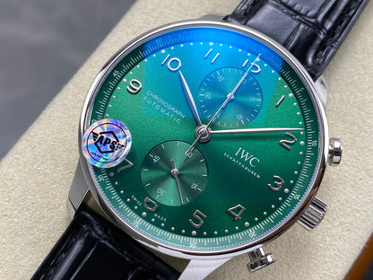 IWC Portuguese Chronograph 41mm Steel Case Leather