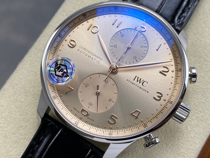 IWC Portuguese Chronograph 41mm Steel Case Leather