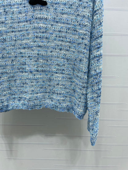 Chanel 2026  Off-the-shoulder Knit Long-sleeved Top Wool Cashmere