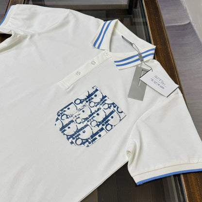 CD 26A Short-Sleeve Collared Polo Shirt Cotton 290863